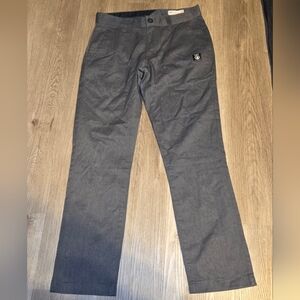 Mens Volcom Gray Casual Pants with Logo 29 Waist X 29 Inseam